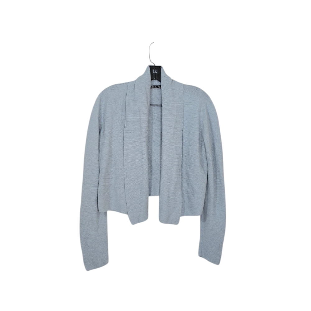 Peruvian Connection Lught Blue Cropped Cardigan‎ Pima Cotton Medium